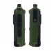 Dark Green GT-12 10W Multi-band Handheld Walkie Talkie 2-Inch LED Color Screen Built-in Bluetooth Support FM/AM/UHF/VHF