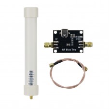 ADS-B 1090MHz Active Antenna DC5V Bias Tee USB Power Supply 23.15dBi High Gain RF Receiving Antenna with SMA Female Connector
