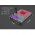MATX Medium Transparent Acrylic Open Frame PC Case High Performance Heat Dissipation Support for MATX/ITX Motherboard