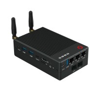 New R86S N100A Black Mini PC Multiple Gigabit Network Switch N100 Processor CPU with 8G RAM + 128G EMMC