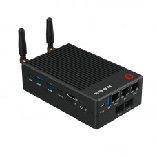 New R86S N100A Black Mini PC Multiple Gigabit Network Switch N100 Processor CPU with 8G RAM + 128G EMMC