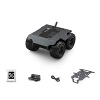 WAVE ROVER Full Metal Robot Chassis Flexible and Expandable 4WD Mobile Robot Car Onboard ESP32 Module with 0.91-inch OLED
