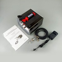 HS-317 Black Portable Paint Sprayer Built-in 0.2L Air Receiver Spray Paint Pump for Hand-made Models