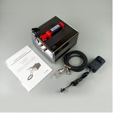 HS-317 Black Portable Paint Sprayer Built-in 0.2L Air Receiver Spray Paint Pump for Hand-made Models