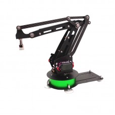 3DOF Matte Black Robotic Arm Assembled Mechanical Arm Robot Arm with Air Pump Gripper Control Board