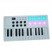 M-VAVE SMK-25 White 25 Key MIDI Keyboard Controller with RGB Backlit Drum Pads for Arrangement