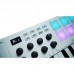 M-VAVE SMK-25 White 25 Key MIDI Keyboard Controller with RGB Backlit Drum Pads for Arrangement