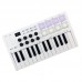 M-VAVE SMK-25 White 25 Key MIDI Keyboard Controller with RGB Backlit Drum Pads for Arrangement