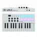 M-VAVE SMK-25 White 25 Key MIDI Keyboard Controller with RGB Backlit Drum Pads for Arrangement
