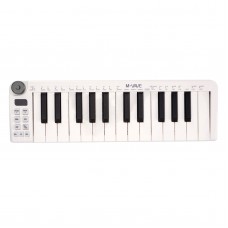 M-VAVE SKM-25 MINI White Wireless Mini MIDI Keyboard 25 Key MIDI Keyboard Controller for Artists