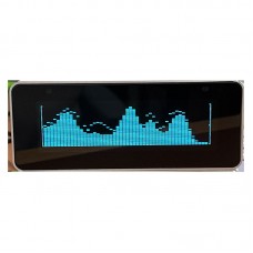 AK25664_V2.0 Music Spectrum Display Desktop Clock Rhythm Light with Blue Screen and Remote Control