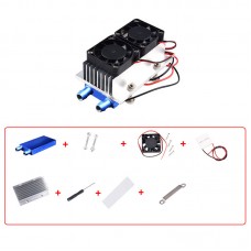 12V Dual Core Semiconductor Cooler Kit Water Cooling Thermoelectric Peltier Refrigerator System DIY