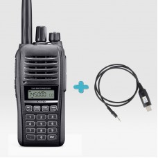 IC-T10 5W 5KM Walkie Talkie Dual Band Transceiver Waterproof VHF UHF Radio with Programming Cable