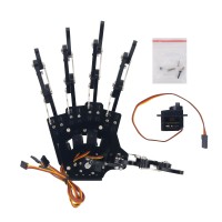 Mechanical Claw Clamper Gripper Arm Right Hand Five Fingers with Servos for Robot DIY Assembled
