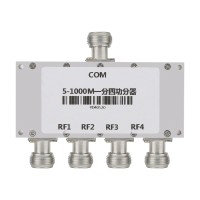 QM-PD4-051020N 5-1000M RF Power Divider RF Power Splitter One Input Four Output RF Power Combiner