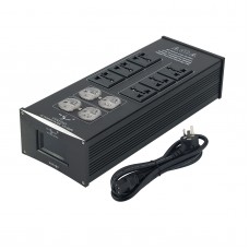 YYAUDIO YY-4600 Hifi AC Power Filter Power Supply Filter Black with CN & US Sockets for Speaker