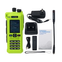 Grass Green GT-12 10W Multi-band Handheld Walkie Talkie 2-Inch LED Color Screen Built-in Bluetooth Support FM/AM/UHF/VHF