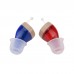 C200 Rechargeable Invisible Hearing Aids Portable In Ear Canal Hearing Aids Switch Version Red Blue