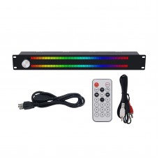Professional LED64x2 Level Rhythm Light Music Spectrum Display 1.5U Case Voice Control Atmosphere Light