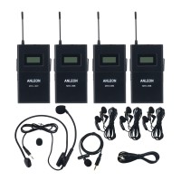 ANLEON MTG-100 Wireless Acoustic Transmission System for Tour Guide and Simultaneous Translation (1 Transmitter + 3 Receivers)