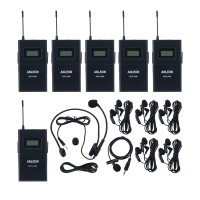 ANLEON MTG-100 Wireless Acoustic Transmission System for Tour Guide and Simultaneous Translation (1 Transmitter + 5 Receivers)