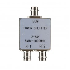 5MHz-1000MHz Wide Band RF Power Splitter 1 to 2 Low Insertion Loss Power Divider with BNC Female Connector