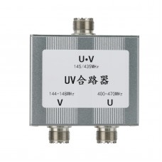 VHF UHF RF Combiner RF Power Combiner Power Divider with M Connector Suitable for Ham Radios