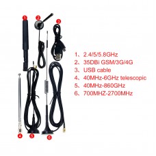 5PCS Hackrf One Antennas and 1 USB Cable can be Used for Hackrf One SDR Radio Receiver Ham Radio