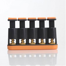 TZT MFX5 Orange Black Hand Finger Exerciser Guitar Finger Trainer w/ 3-8.5LBS Adjustable Tension