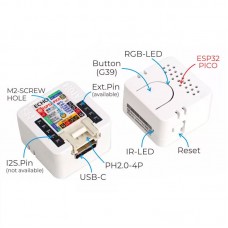 M5Stack ATOM Echo Programmable Smart Speaker RGB LED Display Built-in ESP32 Bluetooth WiFi IoT for Arduino