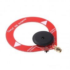 500KHz-2000KHz 50ohms Red Donut MW/AM Antenna Mini Loop Medium Wave Antenna with SMA Male Connector for Malachite Radios