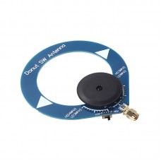 4MHz-24MHz 50ohms Blue Donut SM Antenna Mini Loop Shortwave Wave Antenna with SMA Male Connector for Malachite Radios