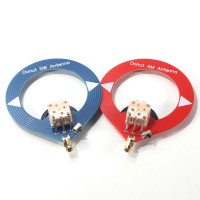 50ohms Blue+Red Donut SM/AM MW Antenna Mini Loop Shortwave Wave Antenna with SMA Male Connector for Malachite Radios