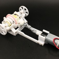 3D Printing Automobile Open Differential Dynamic Demonstration Model with Differential Lock Compatible with LEGO