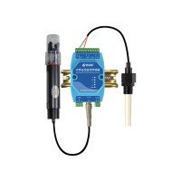 PH EC Temp Meter PH and EC Meter Water Quality Online Monitoring Sensor w/ DIN Rail Module Enclosure