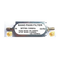 88-108MHz Band Pass Filter FM Frequency Modulation Filter RF LC Filter SMA Female to Female Connector