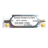 1-30MHz Band Pass Filter FM Frequency Modulation Filter RF LC Filter SMA Female to Female Connector