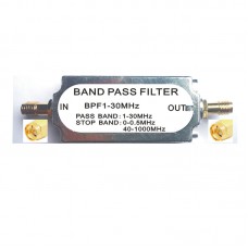 1-30MHz Band Pass Filter FM Frequency Modulation Filter RF LC Filter SMA Male to Female Connector