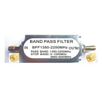 1350-2250MHz Band Pass Filter FM Frequency Modulation Filter RF LC Filter SMA Male to Female Connector