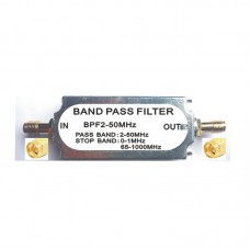 2-50MHz Band Pass Filter FM Frequency Modulation Filter RF LC Filter SMA Female to Female Connector