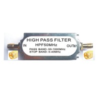 50MHz 50ohms RF High Pass Filter SMA Female to Female Connector Band Pass Filter High Quality RF Accessory