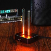 IN9 Retro Glow Tube Electronic Tube Music Spectrum Level Meter RGB Glow Tube Rhythm Light for Desktop Decoration