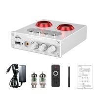 SUCA AUDIO Silvery TUBE-M1 Electronic Tube Preamplifier Bluetooth USB Flash Drive Independent Headphone Amplifier Output