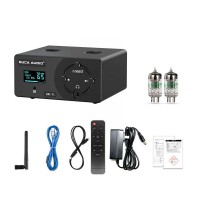 DAC-T1 Preamplifier Bluetooth5.0 HiFi 5654 Electronic Tube Amplifier DAC Decoder Headphone Amplifier with 12V/1.5A Power Adapter