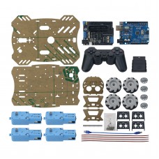 AGV Robot Car Chassis Unassembled w/ ROS Mecanum Wheel Metal Gear Motor Wireless Controller Kit