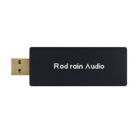 USB DAC Portable Headphone Amplifier Hifi External Sound Card ES9018K2M Rod Rain Audio Black