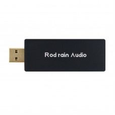 USB DAC Portable Headphone Amplifier Hifi External Sound Card ES9018K2M Rod Rain Audio Black