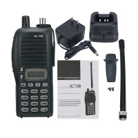 IC-V8 VHF Transceiver 5.5W VHF Radio Portable Walkie Talkie with 1650Mah Ni-MH Battery for ICOM