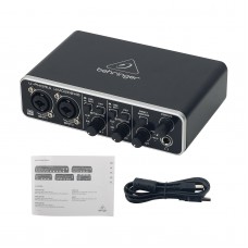 UMC202HD 2x2 24-Bit/192KHz USB Audio Interface External Sound Card with Mic Preamp for Behringer
