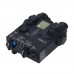 Black Version SOTAC-GEAR DBAL-A2 PEQ15 Metal Full Function A2 LED Outdoor Flashlight IR Laser Light (White and Green)